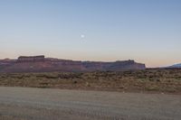 Desert Dawn: A Clear Sky Over the Landscape