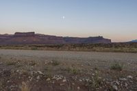 Desert Dawn: A Clear Sky Over the Landscape
