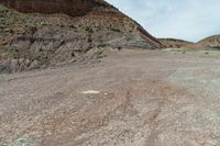 Desert Dirt Landscape: Bedrock Formation and Open Spaces