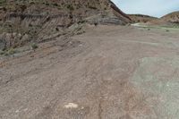 Desert Dirt Landscape: Bedrock Formation and Open Spaces