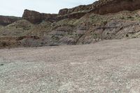 Desert Dirt Landscape: Bedrock Formation and Open Spaces