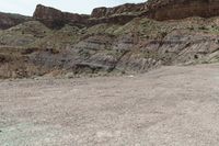 Desert Dirt Landscape: Bedrock Formation and Open Spaces