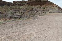 Desert Dirt Landscape: Bedrock Formation and Open Spaces