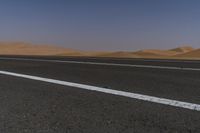 Desert Highway in Liwa Desert, United Arab Emirates