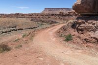 Desert Landscape at Canyonlands with High Outcrop Rock