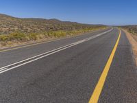 Desert Landscape in Africa: Clear Sky as Far as the Eye Can See