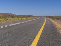 Desert Landscape in Africa: Clear Sky as Far as the Eye Can See