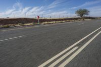 Desert Landscape with Clear Sky and Endless Road