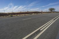 Desert Landscape with Clear Sky and Endless Road