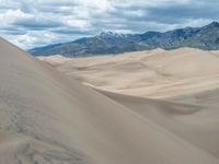 Desert Landscape in Colorado: Gray Skies and Sand Dunes