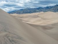 Desert Landscape in Colorado: Gray Skies and Sand Dunes