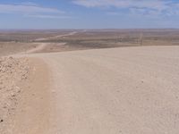 Desert Landscape: Endless Road under Clear Sky