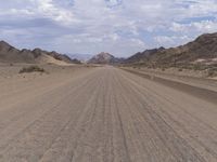 Desert Landscape: Mountain Range Under a Clear Sky