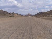 Desert Landscape: Mountain Range Under a Clear Sky