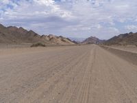 Desert Landscape: Mountain Range Under a Clear Sky