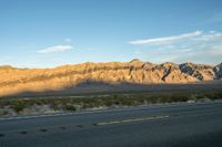 Desert Landscape and Mountain Sunrise