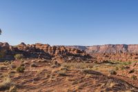 Desert Landscape: Vast Open Spaces and Clear Sky
