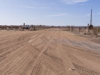 Desert Landscape with Road, Asphalt, Tree, and Clouds