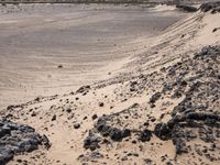Desert Landscape: Sand, Dirt, and Rock Formations