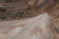 Desert Landscape in Utah, USA with Red Rocks and Sand Street