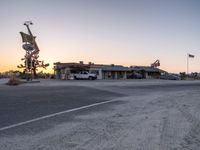 Desert Road at Dawn in Los Angeles, USA