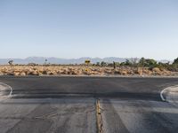 Desert Road at Dawn: Scenic View in California