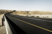 Desert Road in Oman on a Sunny Day