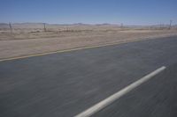 Desert Road in South Africa with Cloudy Horizon