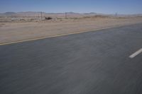 Desert Road in South Africa with Cloudy Horizon