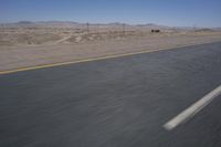 Desert Road in South Africa with Cloudy Horizon