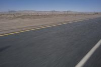 Desert Road in South Africa with Cloudy Horizon