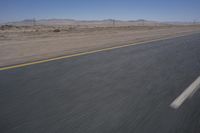 Desert Road in South Africa with Cloudy Horizon