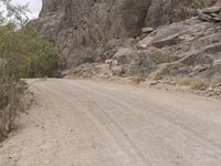 Desert Road in South Africa with Rocky Outcrops 002