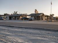 Desert Road Through Suburban Los Angeles at Dawn