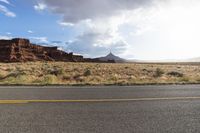 Scenic Desert Road in Utah: Asphalt Against the Beautiful Landscape