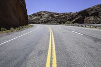 Desert Road in Utah: A Landscape with Clear Skies