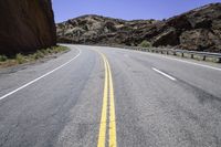 Desert Road in Utah: A Landscape with Clear Skies