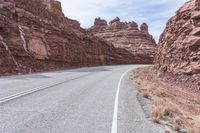 Desert Road in Utah: Surrounded by Red Rocks