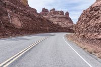 Desert Road in Utah: Surrounded by Red Rocks