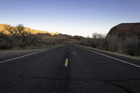 Desert Road in Utah, USA at Dawn