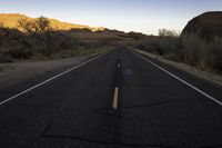 Desert Road in Utah, USA at Dawn