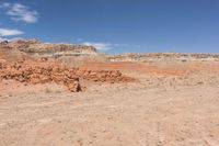 the desert is very sparse, with no people on it and no people walking around