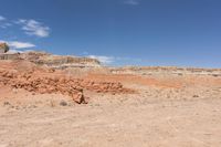 the desert is very sparse, with no people on it and no people walking around