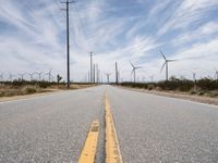 Deserted Asphalt Road in California