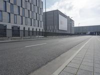 the deserted empty road is empty and it can be seen in a photo taken from outside