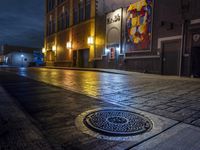 Detroit City Night - Classic Architecture and Neon Lights