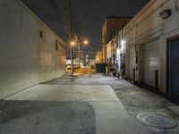 Detroit Dark Alleyway in Low Residential Neighborhood