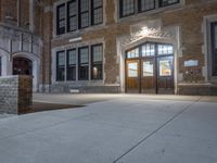 Nighttime Architecture in Downtown Detroit, Michigan
