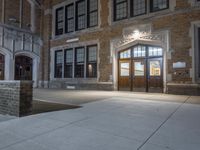 Nighttime Architecture in Downtown Detroit, Michigan