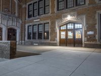 Nighttime Architecture in Downtown Detroit, Michigan